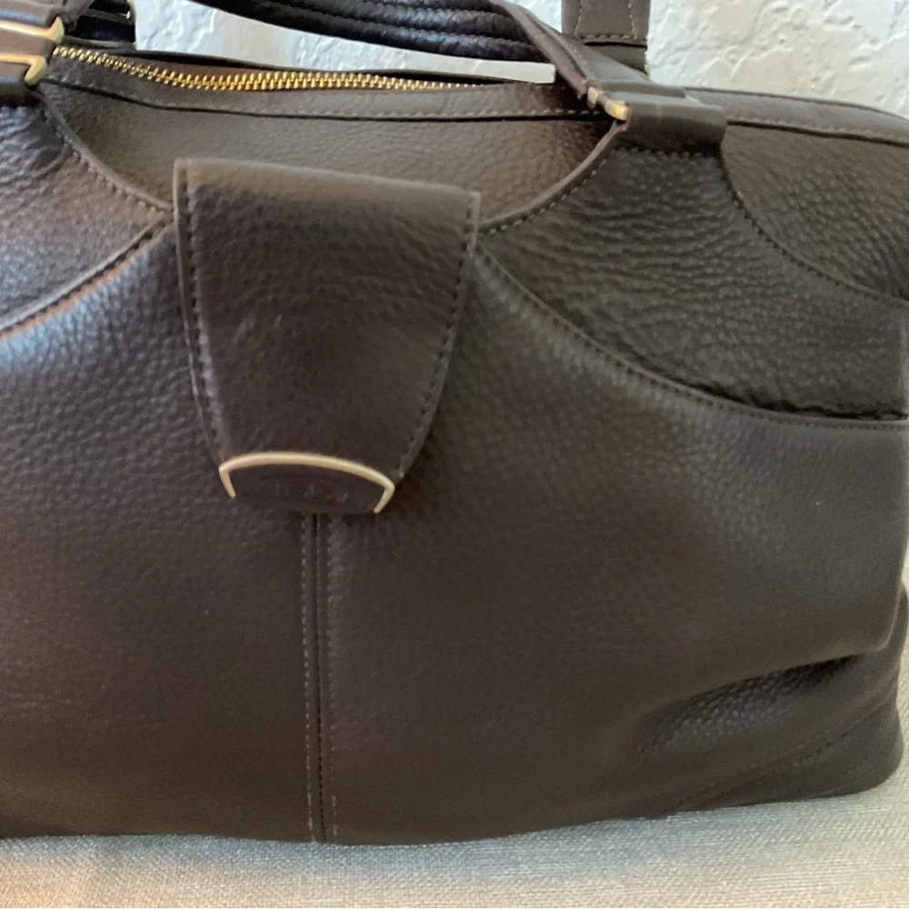 Tumi brown Leather briefcase double handle bag